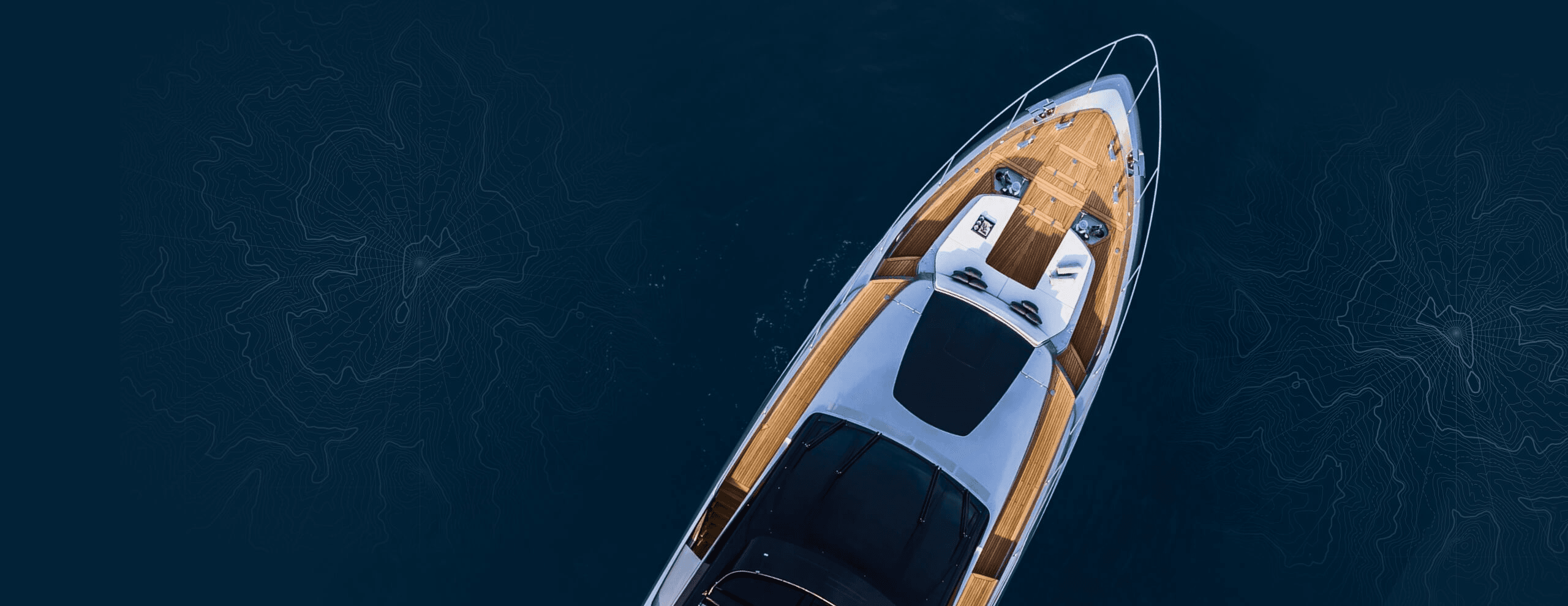 Luxury yacht aerial view